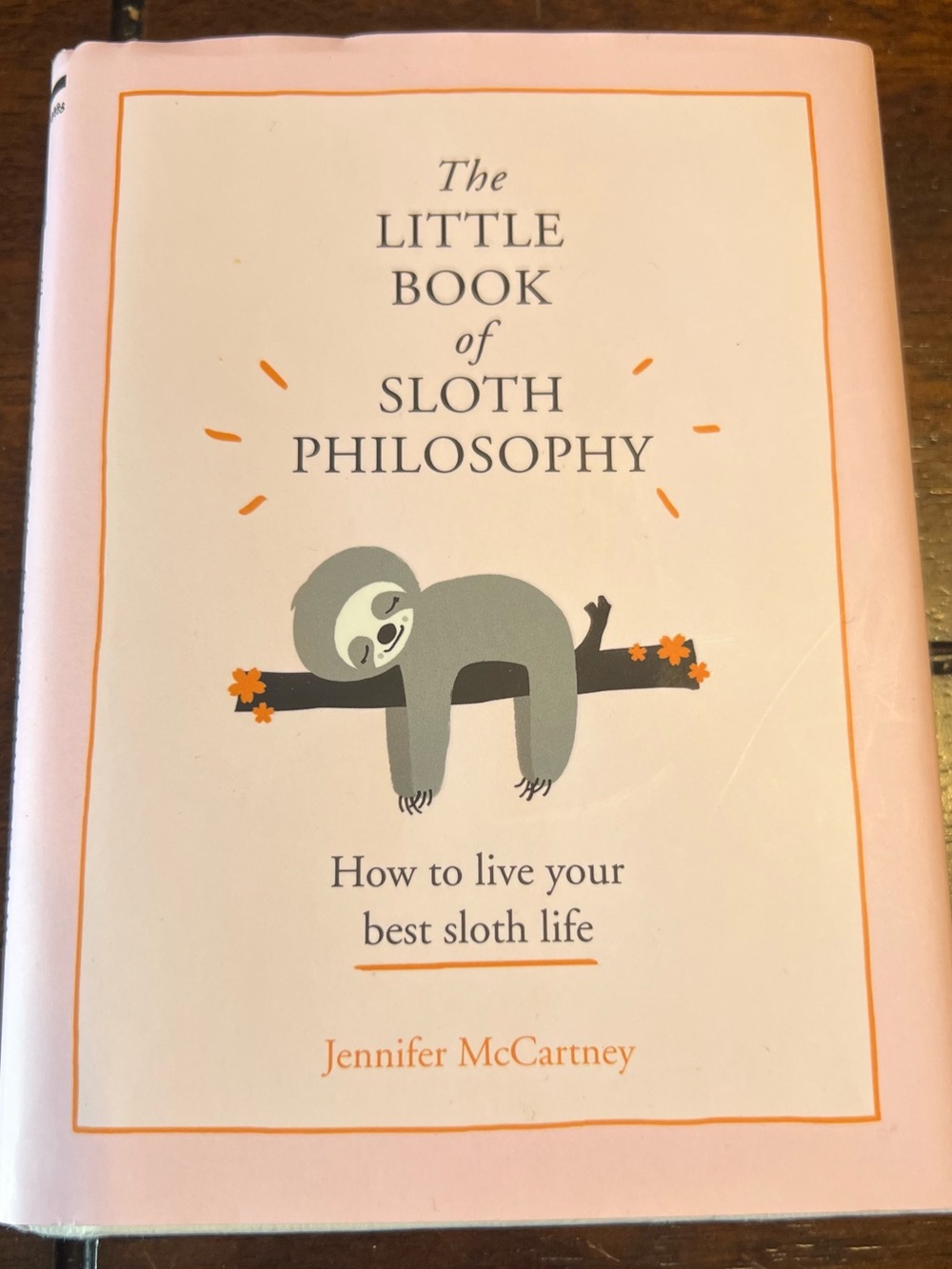 The Little Book of Sloth Philosophy by Jennifer McCartney - Pink Cover